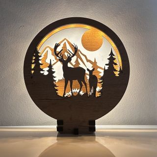 Světelné Obrazy a lampy s Jeleny - Oživte Svůj Interiér! Milí přátelé, Představujeme vám exkluzivní kolekci světelných...